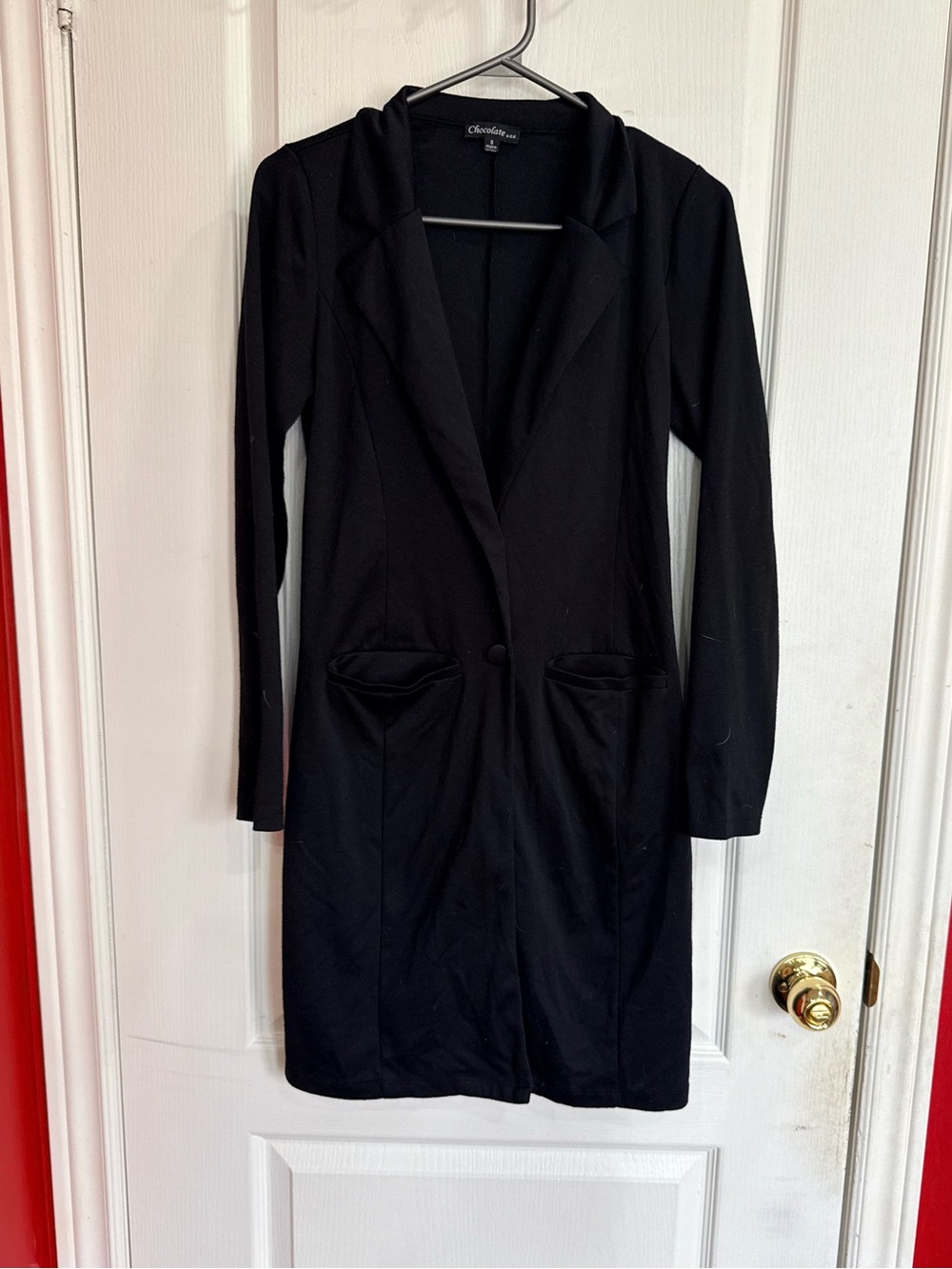 Chocolate Black Long Blazer-Style light Coat